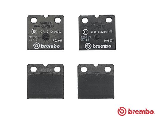 A.B.S. P 02 001 BREMBO Bremsbelagsatz, Scheibenfeststellbremse